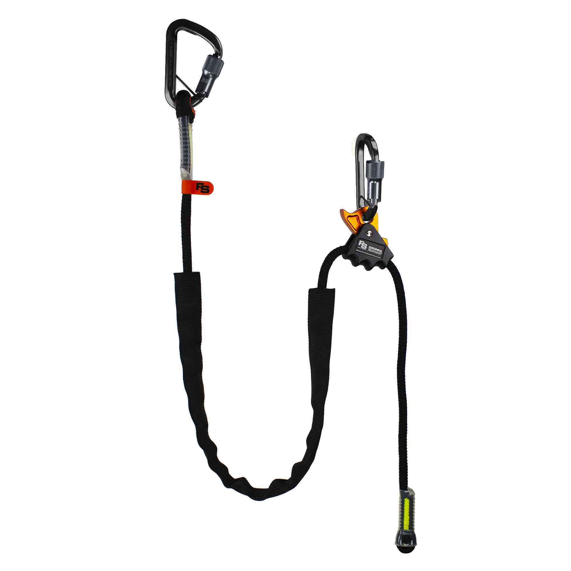 Fall Safe Grippa Series Adjustable Positioning Rope Lanyard — 6ft., Model# FS053KI-OG-6FT